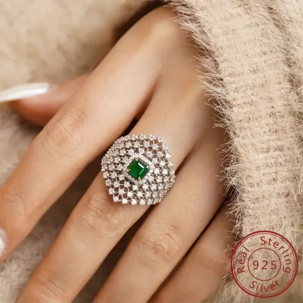 ⁦قطعة، سبيكة من الزركونيا 925 الفضة⁩ - الصورة ⁦2⁩