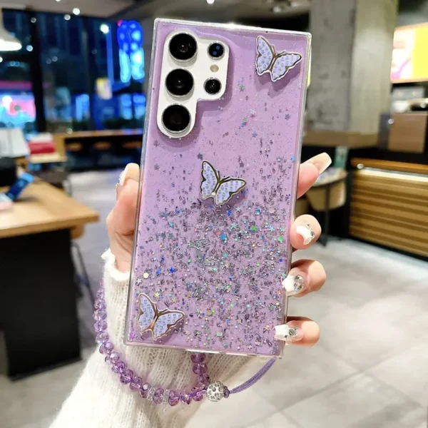 ⁦حافظة نجمية لهاتف سامسونج جالاكسي S24 S24Plus S24Ultra⁩ - الصورة ⁦2⁩