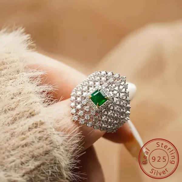 ⁦قطعة، سبيكة من الزركونيا 925 الفضة⁩ - الصورة ⁦3⁩