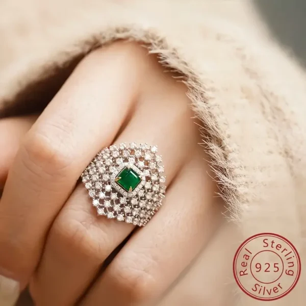 ⁦قطعة، سبيكة من الزركونيا 925 الفضة⁩ - الصورة ⁦4⁩