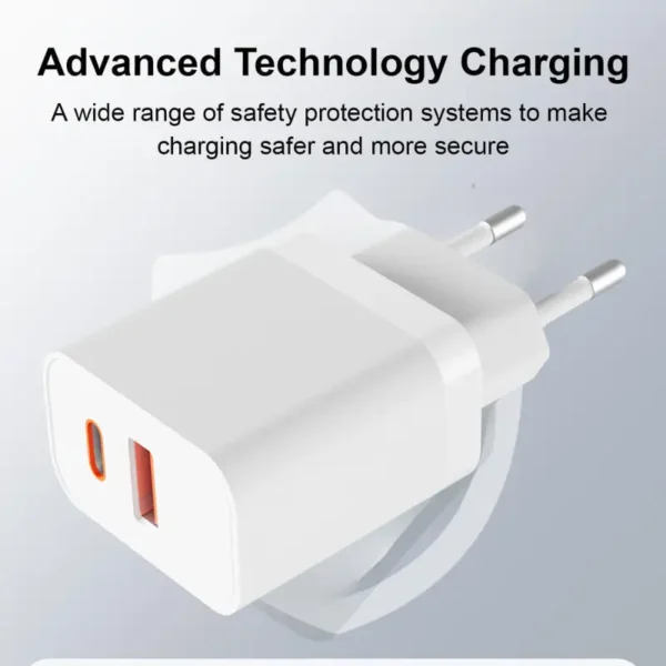 ⁦شاحن سريع لهاتف iPhone 16/16 Pro/16 Pro Max/16 Plus/15 Pro/15 Pro Max/15 Plus، بقوة 20 واط من شاحن USB C، وكابل USB C بطول 2 متر، وشاحن PD3.0 USB لهاتف iPhone⁩ - الصورة ⁦2⁩