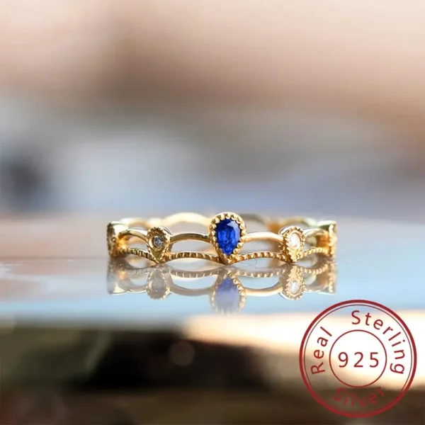 ⁦زركونيا اصطناعية (زركونيا مكعبة اصطناعية); 925 فضة⁩ - الصورة ⁦2⁩
