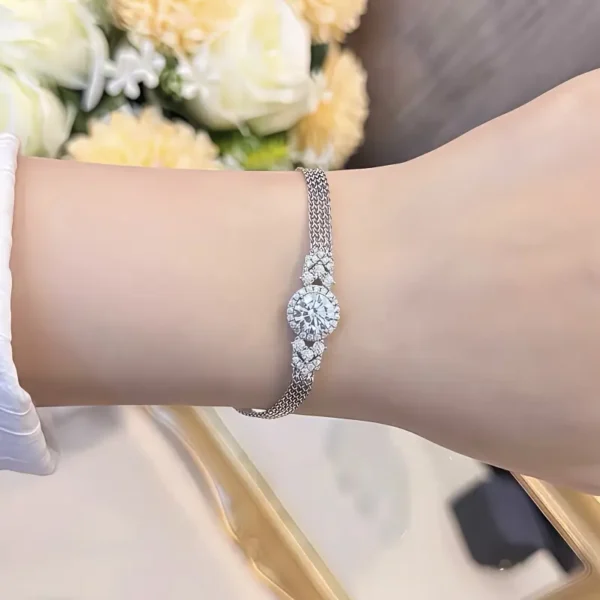 ⁦سوار مويسانيت 2 قيراط من الفضة الإسترليني عيار 925 للرجال⁩ - الصورة ⁦3⁩
