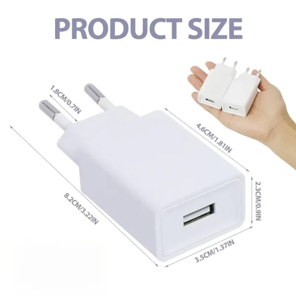 ⁦أسرع توصيل: يوم عمل واحد5 فولت 2 أمبير USB شاحن حائط 10 وات شحن سريع شاحن هاتف محمول محول طاقة لهاتف iPhone Samsung Xiaomi Huawei EU قابس شحن⁩ - الصورة ⁦3⁩