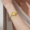⁦ساعة كوارتز ذهبية أنيقة⁩ - الصورة ⁦2⁩