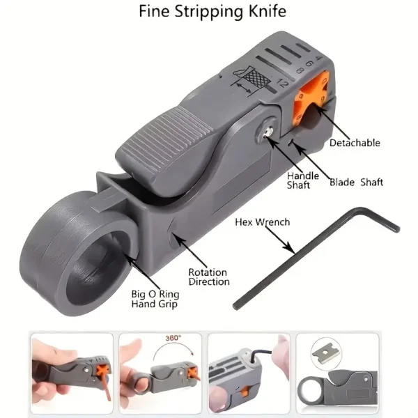 ⁦مجموعة أدوات إصلاح شبكة LAN مع جهاز اختبار RJ45⁩ - الصورة ⁦4⁩