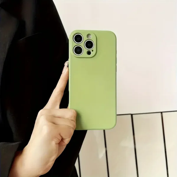 ⁦غطاء هاتف سائل عالي الجودة بلون صلب، بسيط وأنيق،⁩ - الصورة ⁦2⁩