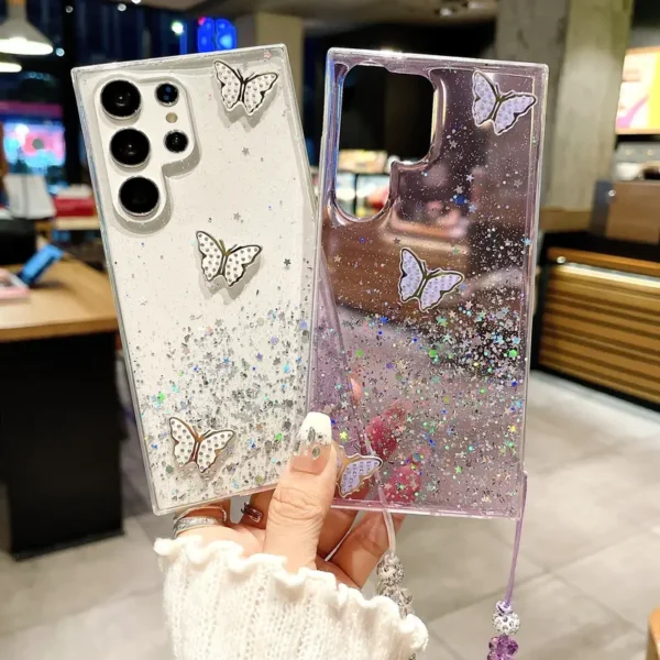 ⁦حافظة نجمية لهاتف سامسونج جالاكسي S24 S24Plus S24Ultra⁩ - الصورة ⁦3⁩