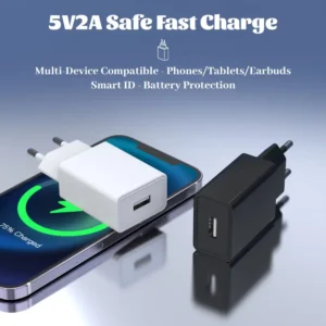 أسرع توصيل: يوم عمل واحد5 فولت 2 أمبير USB شاحن حائط 10 وات شحن سريع شاحن هاتف محمول محول طاقة لهاتف iPhone Samsung Xiaomi Huawei EU قابس شحن