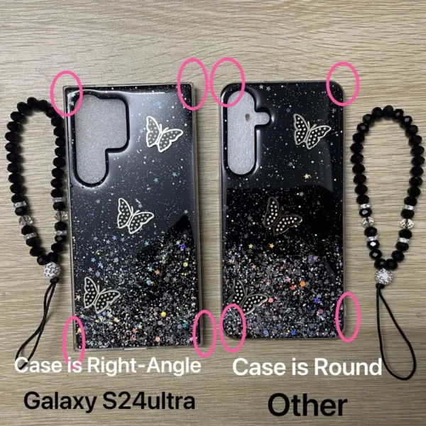 ⁦حافظة نجمية لهاتف سامسونج جالاكسي S24 S24Plus S24Ultra⁩ - الصورة ⁦8⁩