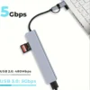 ⁦محول 8 في 1 مع منفذ صوت USB، محول متعدد المنافذ للكمبيوتر اللوحي، يعمل بالطاقة USB، جهد تشغيل 5 فولت، متوافق مع الأجهزة اللوحية.⁩ - الصورة ⁦4⁩