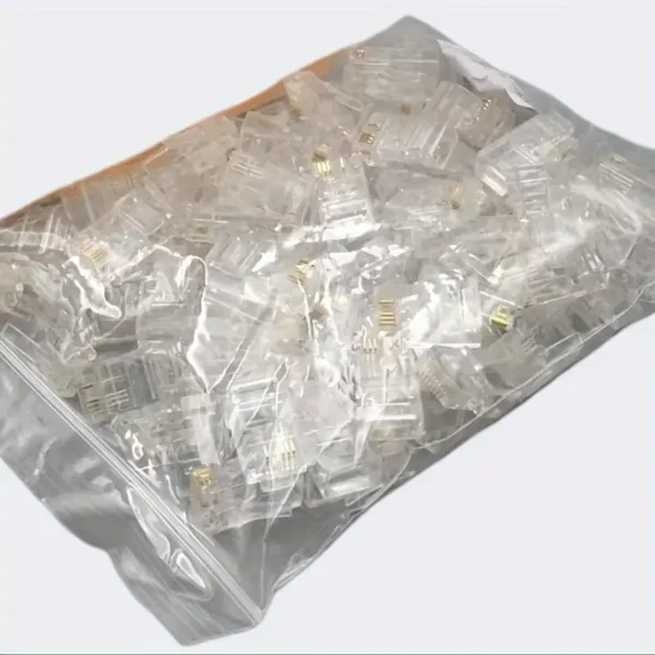 ⁦مجموعة من 100 من موصلات RJ45⁩ - الصورة ⁦2⁩