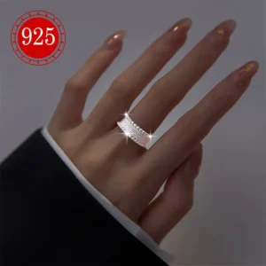 خاتم فضة 925 مضاد للحساسية