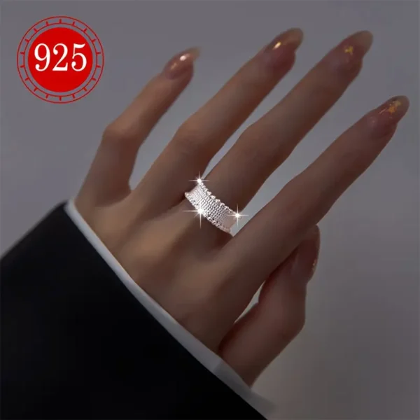 خاتم فضة 925 مضاد للحساسية