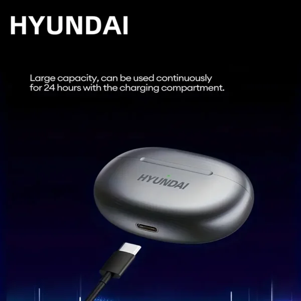 ⁦سماعات أذن لاسلكية HYUNDAI LP5 - صوت محيطي محسن، تقليل الضوضاء النشط⁩ - الصورة ⁦5⁩