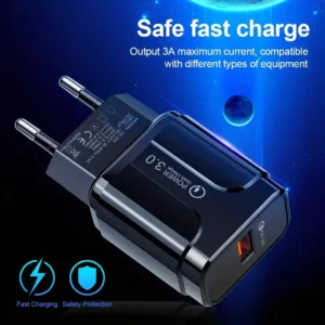 شاحن سريع 18 وات 3 أمبير QC 3.0 USB