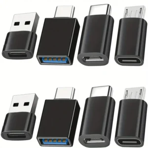 8 قطع محول من USB إلى USB C، محول أنثى من نوع USB Type C