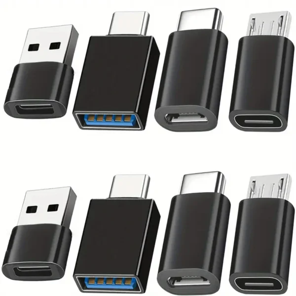 8 قطع محول من USB إلى USB C، محول أنثى من نوع USB Type C